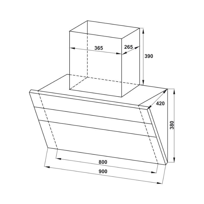 Máy hút mùi gắn tường Hafele HC-H901WB 533.83.655
