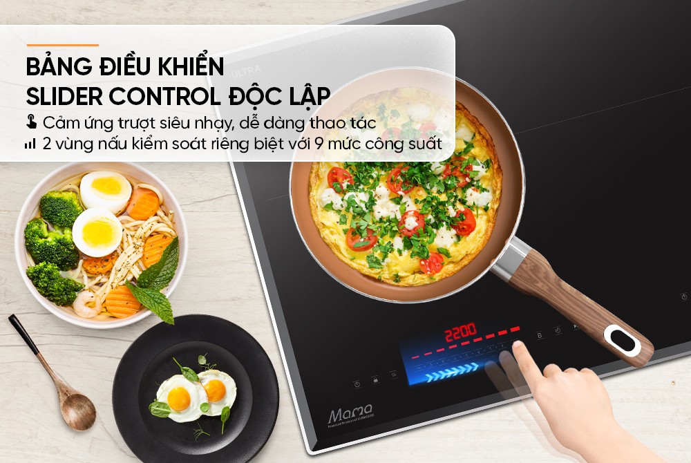 Bếp đôi điện từ SUNHOUSE MAMA MMB5-X10PRO