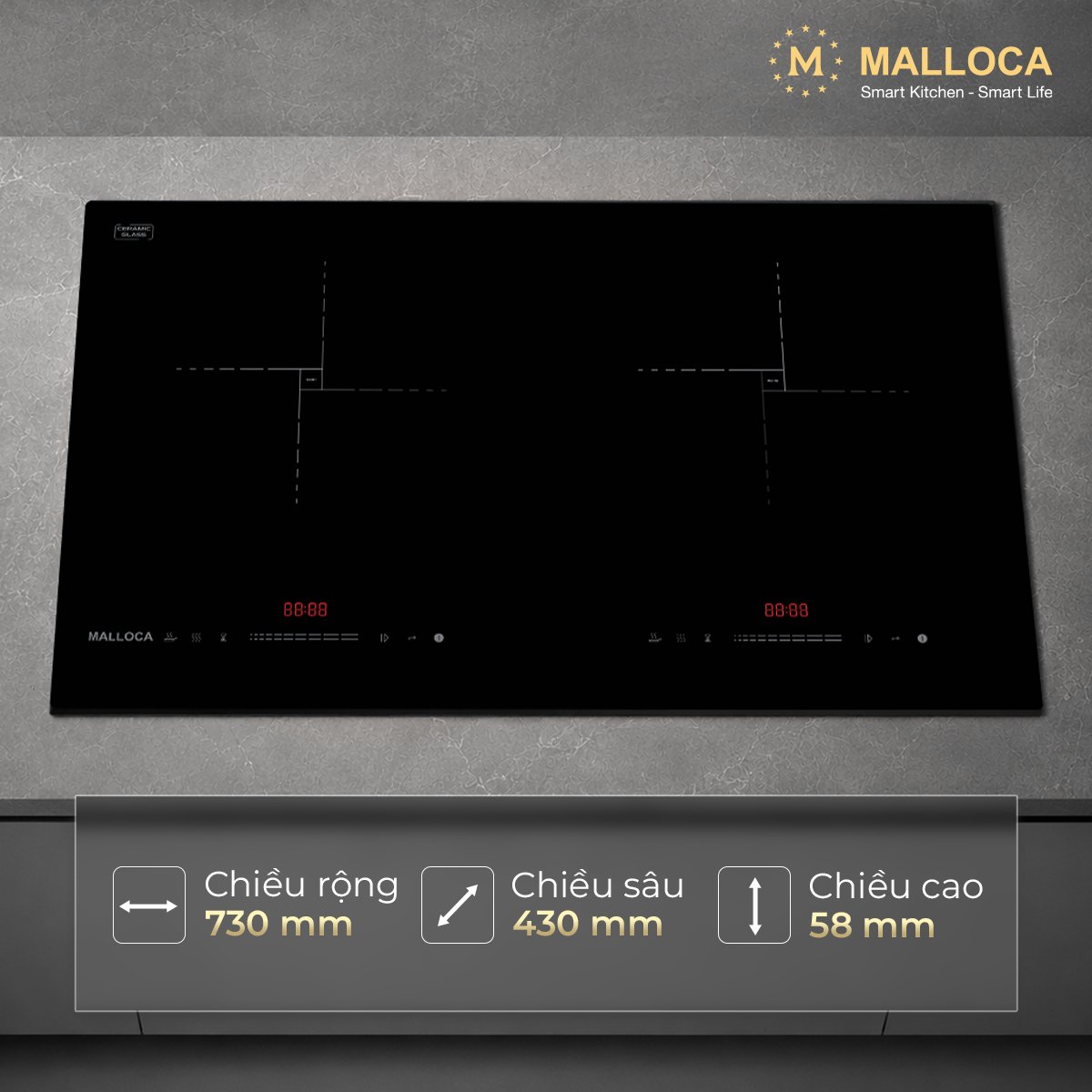 Bếp từ Malloca MIH02ECO - Ảnh 1