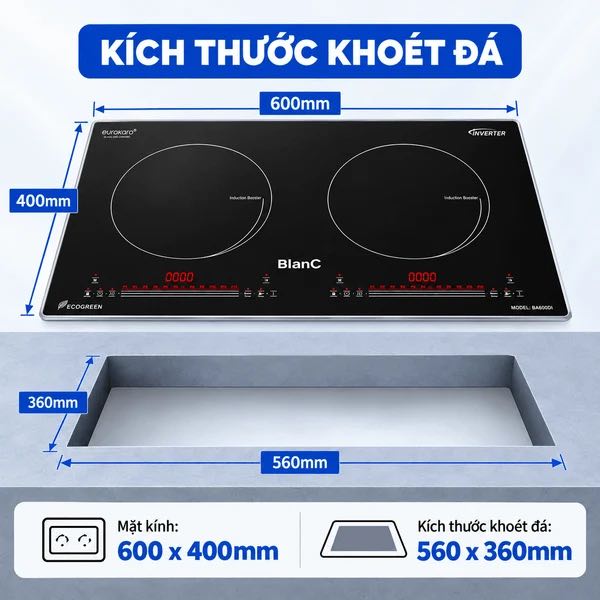 Bếp Từ Đôi BlanC BA 600DI - Ảnh 3