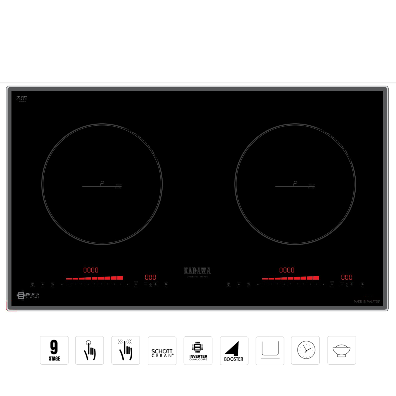 Bếp từ đôi Kadawa KW-888AEG Serial 4.0