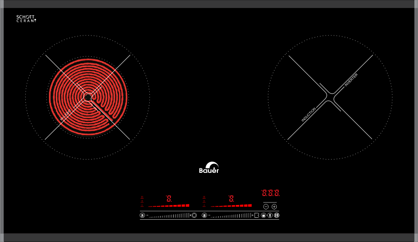Bếp Điện Từ Đôi Bauer BE 32GTE