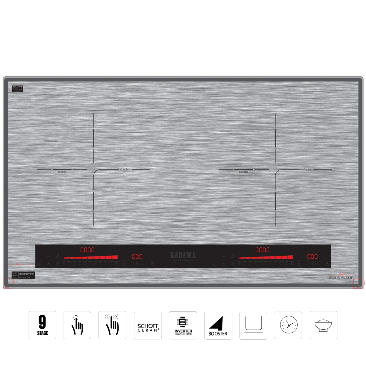 Bếp từ đôi Kadawa EU-8688AEG