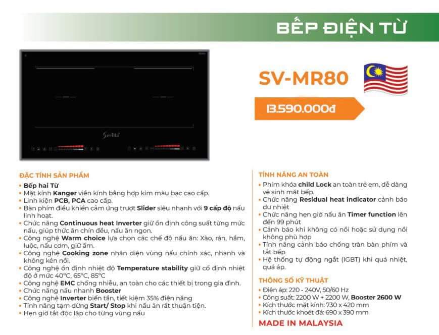 BẾP TỪ SEVILLA SV-MR80