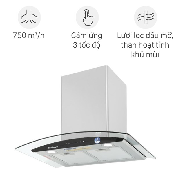 Máy hút mùi Bluestone HOB-8735