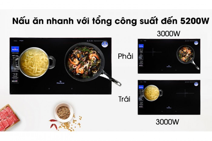 Bếp từ đôi Bluestone ICB-6948