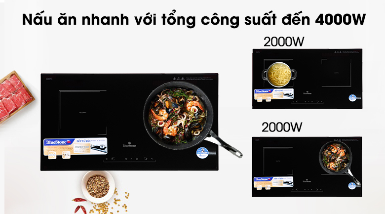 Bếp từ đôi Bluestone ICB-6833