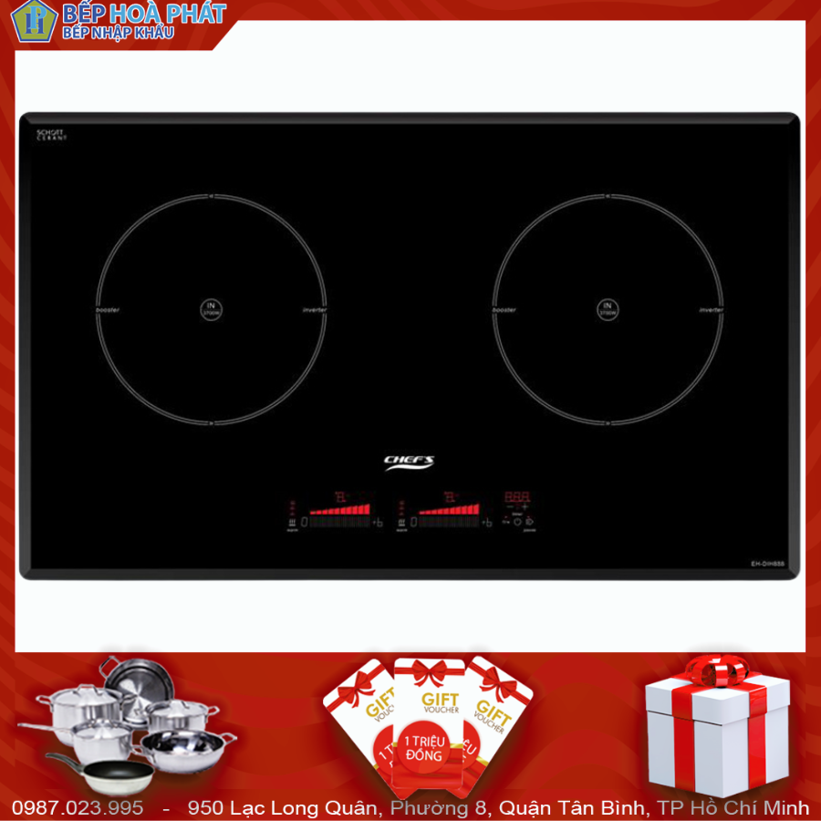 Bếp từ đôi Chefs EH-DIH888