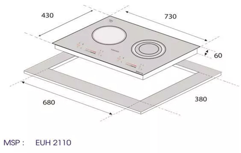 Bếp điện từ đôi Eurogold EUH2110