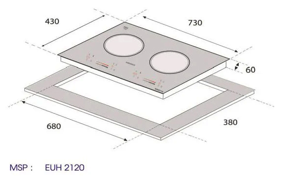 Bếp từ đôi Eurogold EUH2120