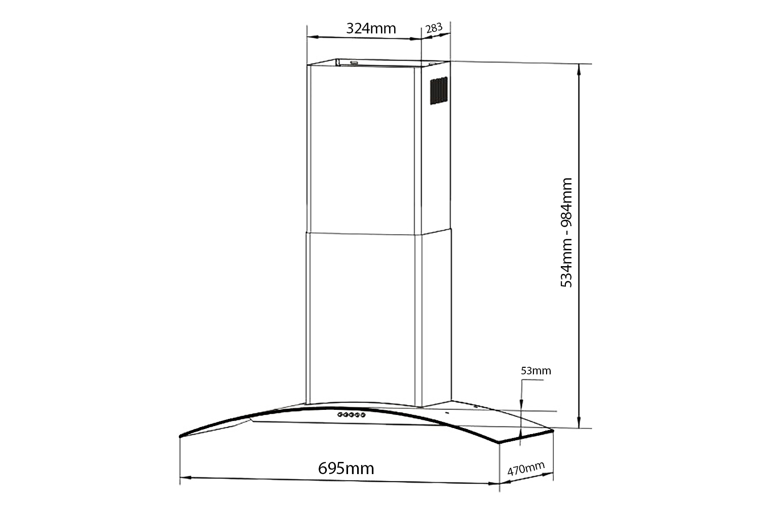 Máy hút mùi Blueger B07GS