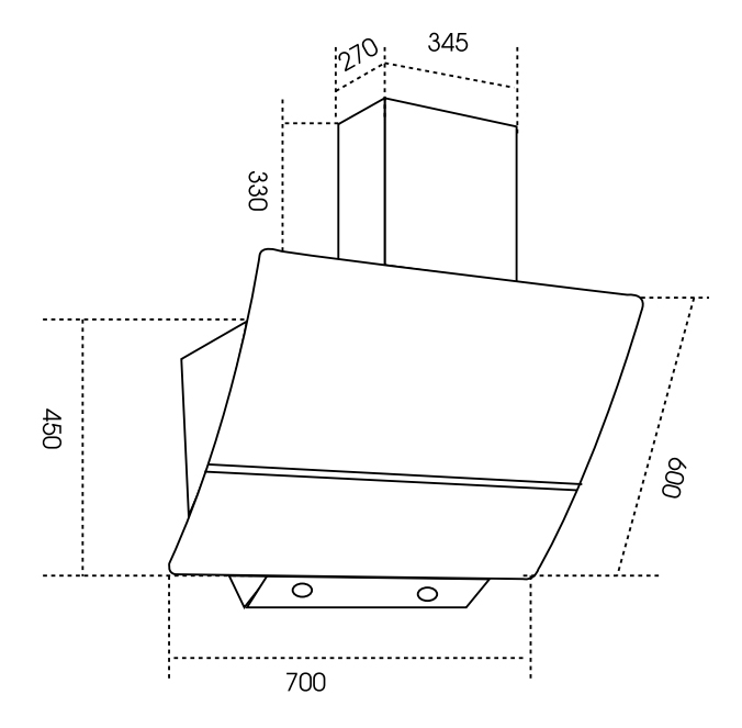 Máy hút mùi Dmestik TL 4670 DMK