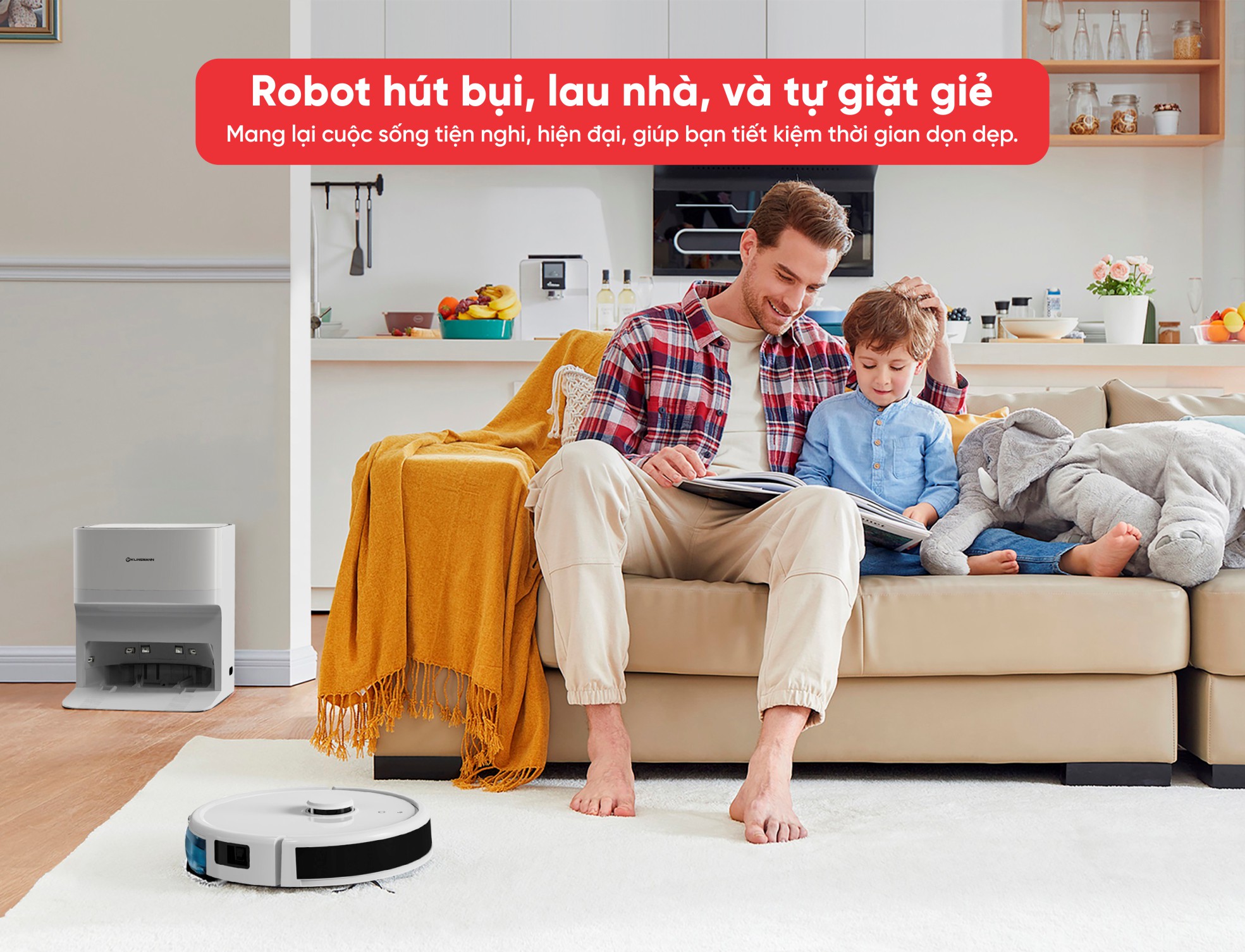 Robot hút bụi lau nhà Hubert HB-S68- PLUS