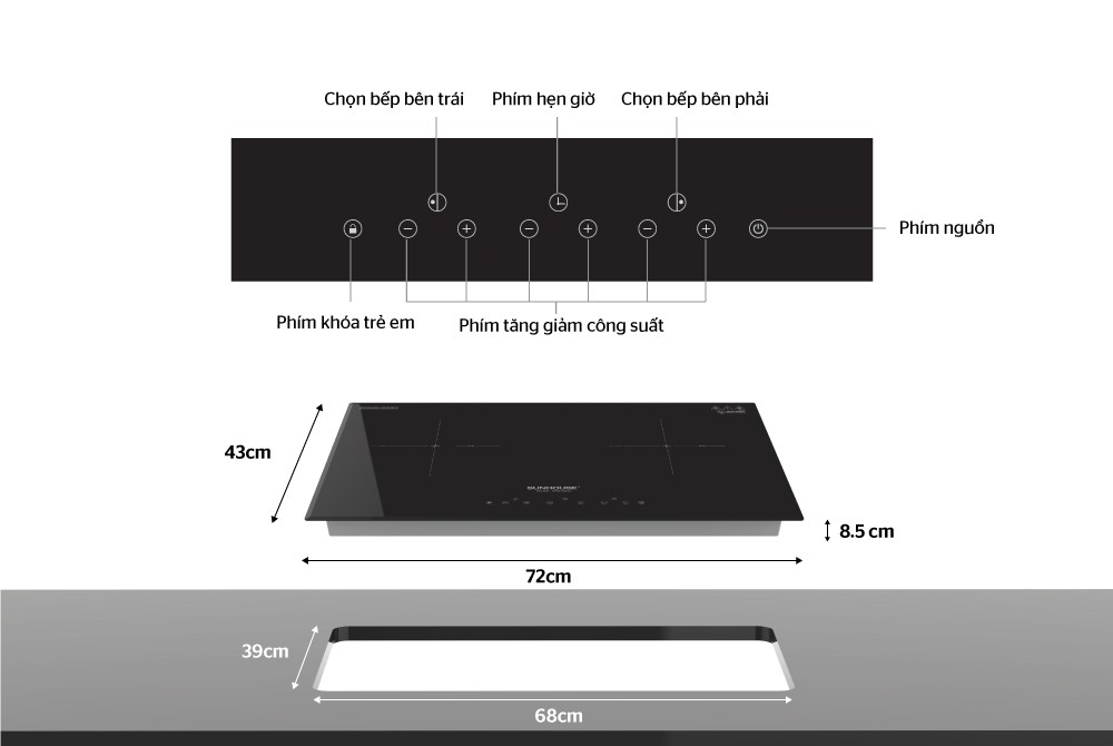 Bếp từ Sunhouse SHB-DI01
