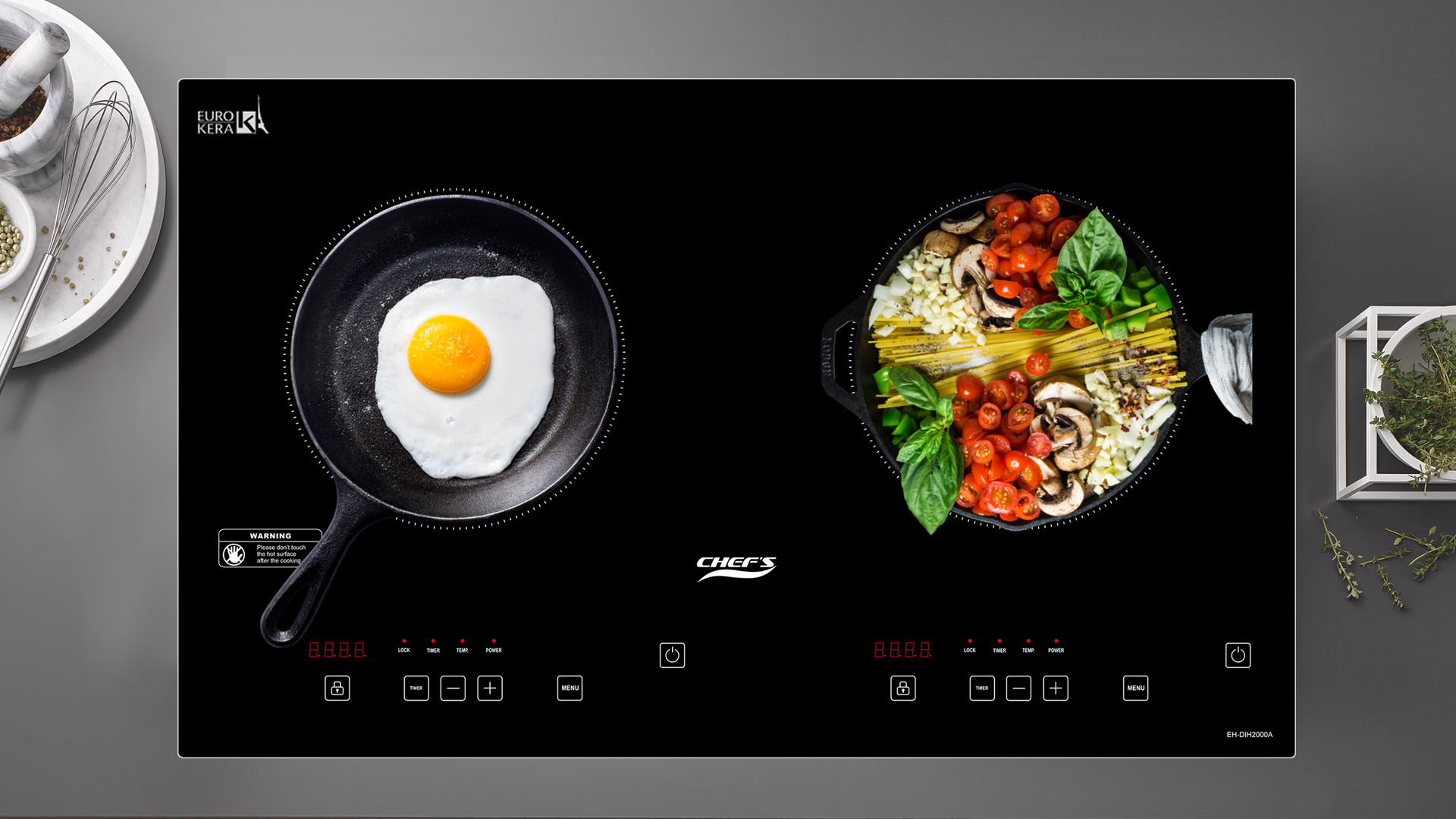 Bếp từ đôi Chefs EH-DIH2000A