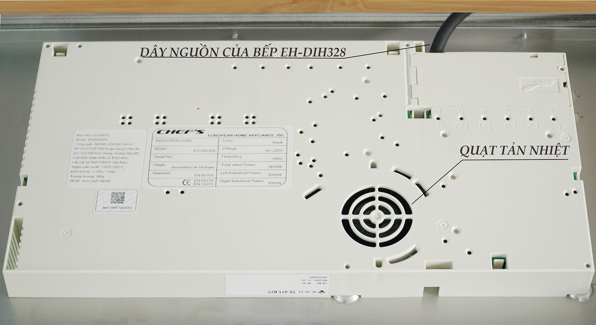 Bếp từ đôi Chefs EH-DIH328