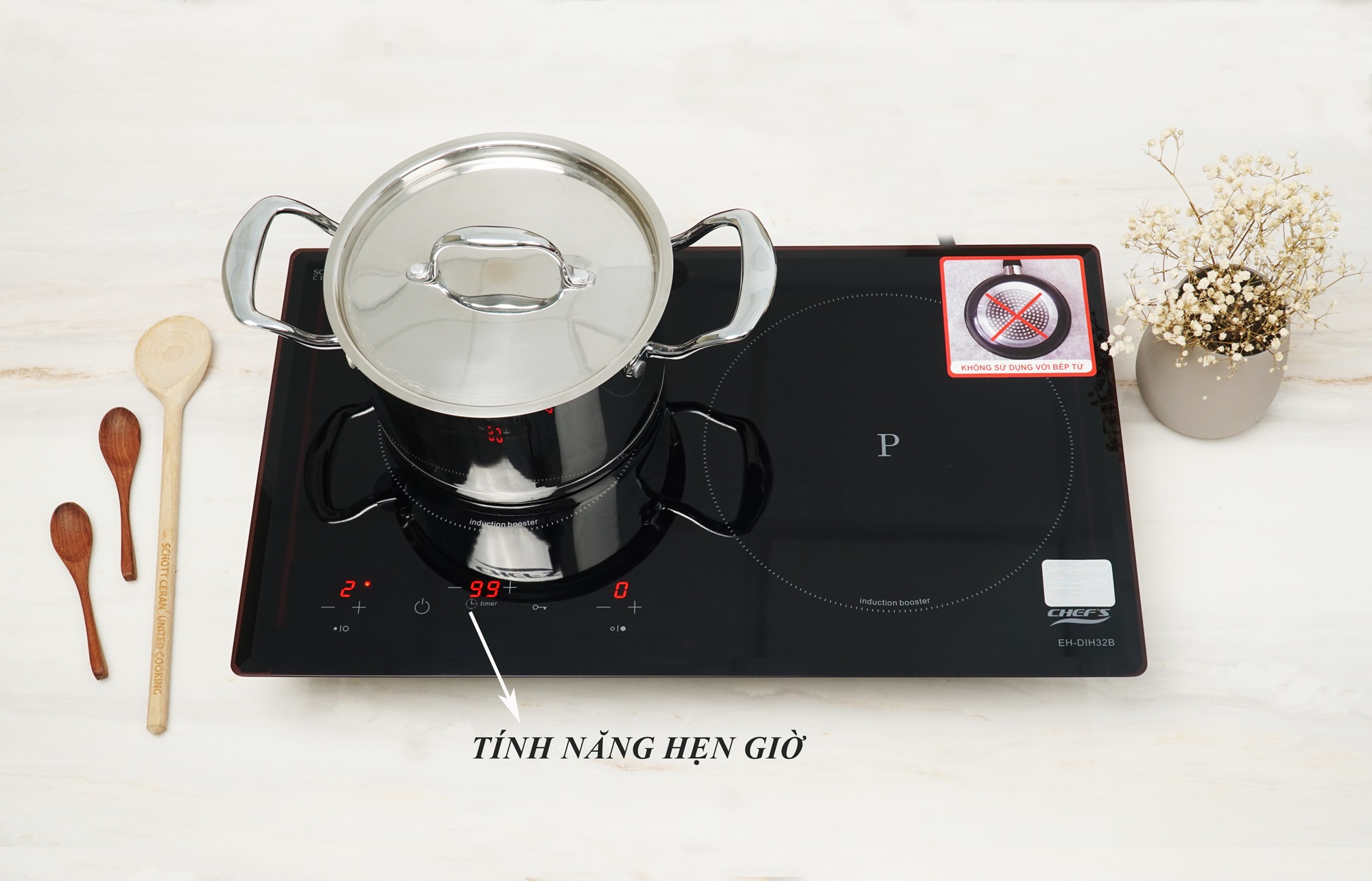 Bếp từ đôi Chefs EH-DIH32B