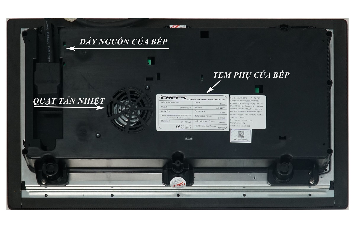Bếp từ đôi Chefs EH-DIH32B