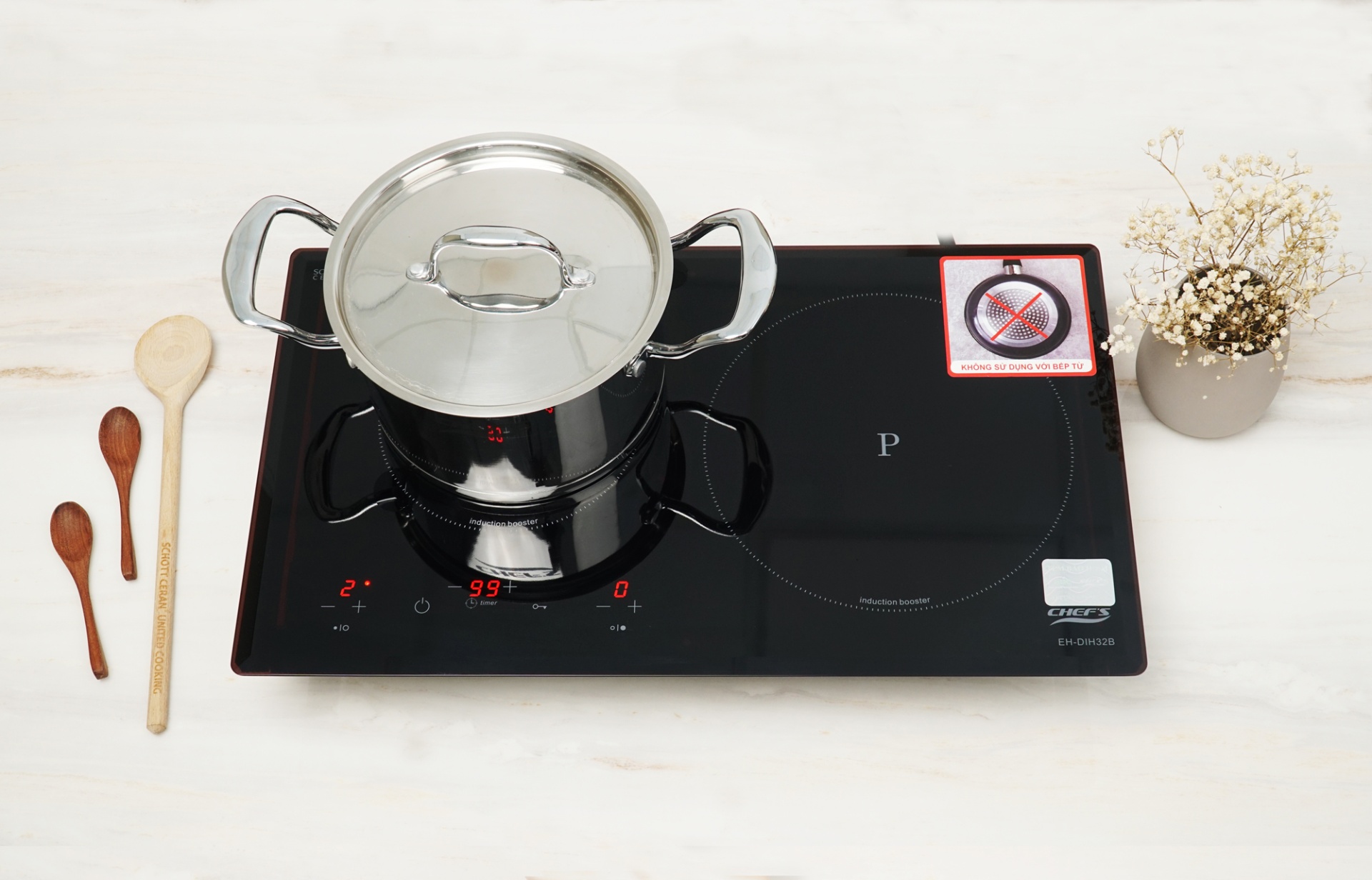 Bếp từ đôi Chefs EH-DIH32B