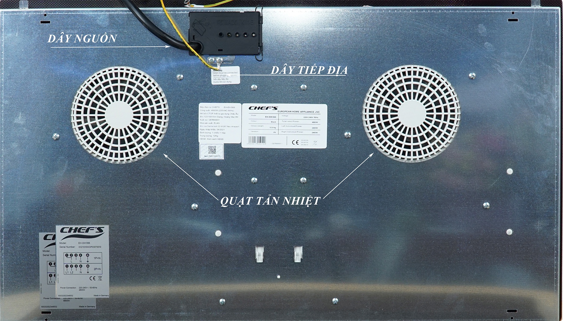 Bếp từ đôi Chefs EH DIH366 New