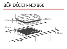 Bếp điện từ Chefs EH-MIX866