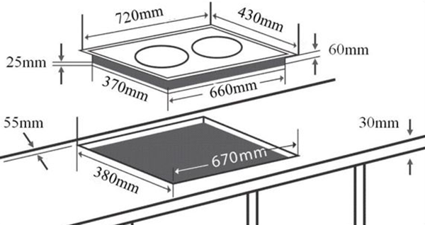 Bếp từ đôi Chefs EH-DIH320