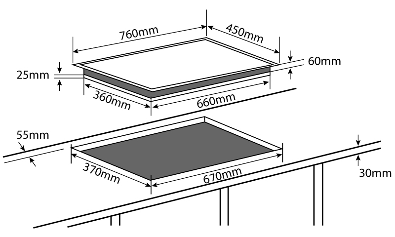 Bếp điện từ Canzy CZ-65BS (Tặng máy hút mùi CZ 2070B)