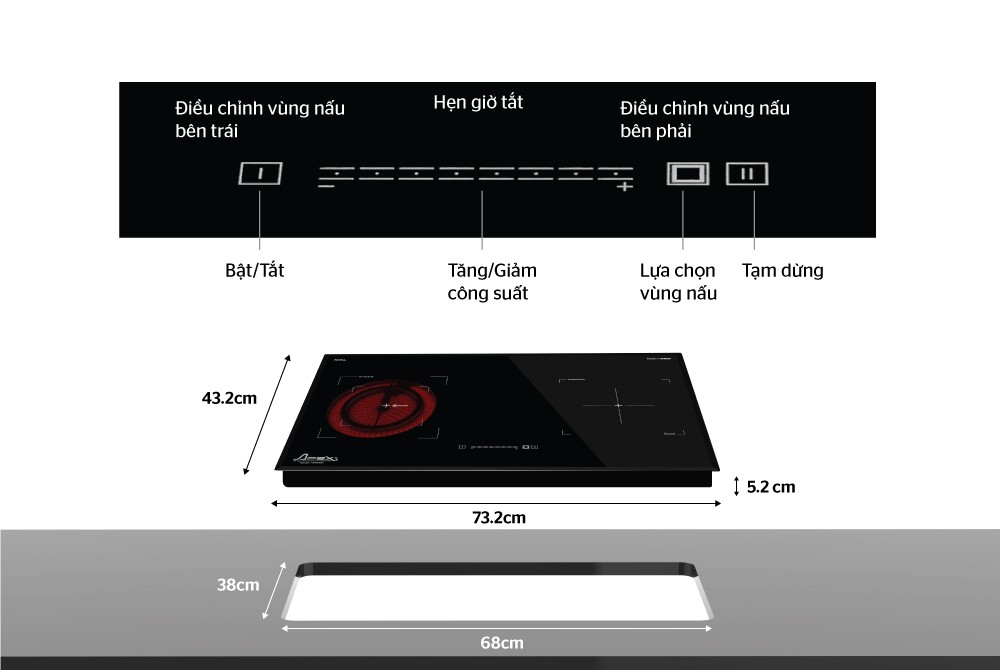 Bếp điện từ Apex APB9982