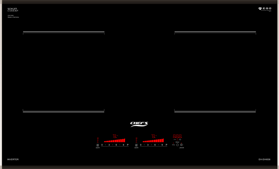 Bếp từ đôi Chefs EH-DIH836