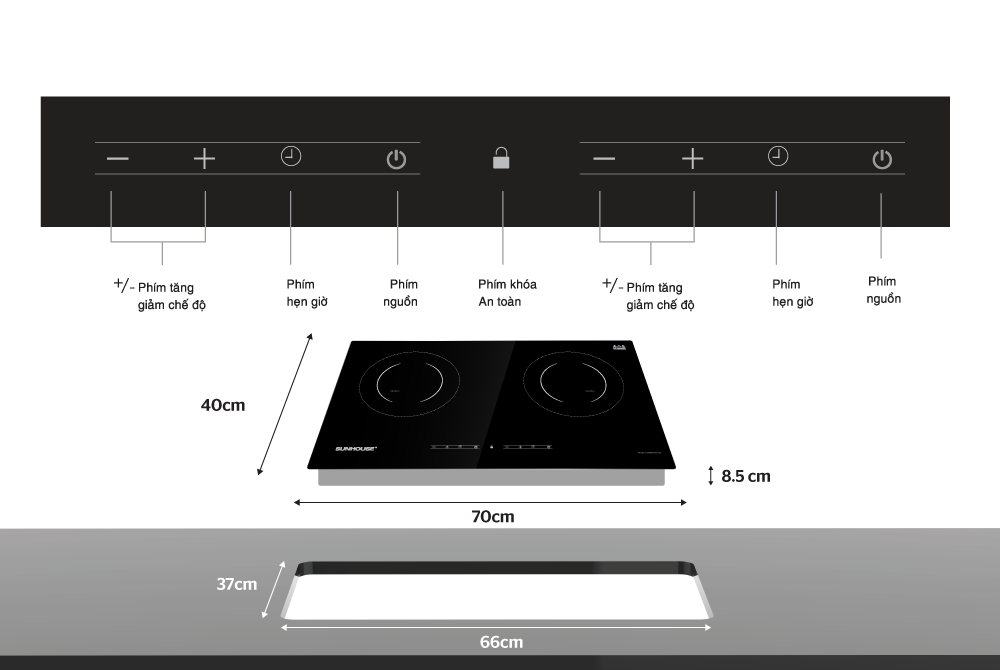 Bếp từ Sunhouse SHB9005-EC