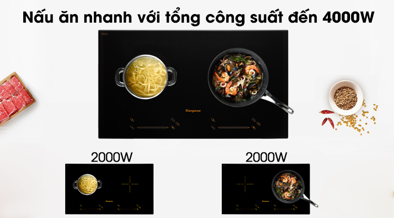 Bếp từ đôi Thái lan Kangaroo KG858i