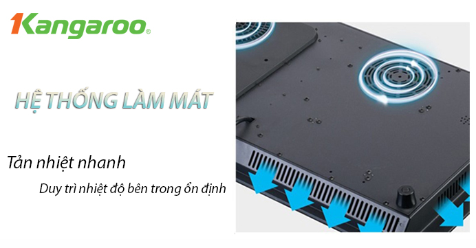 Bếp điện từ hồng ngoại đôi Kangaroo KG443i