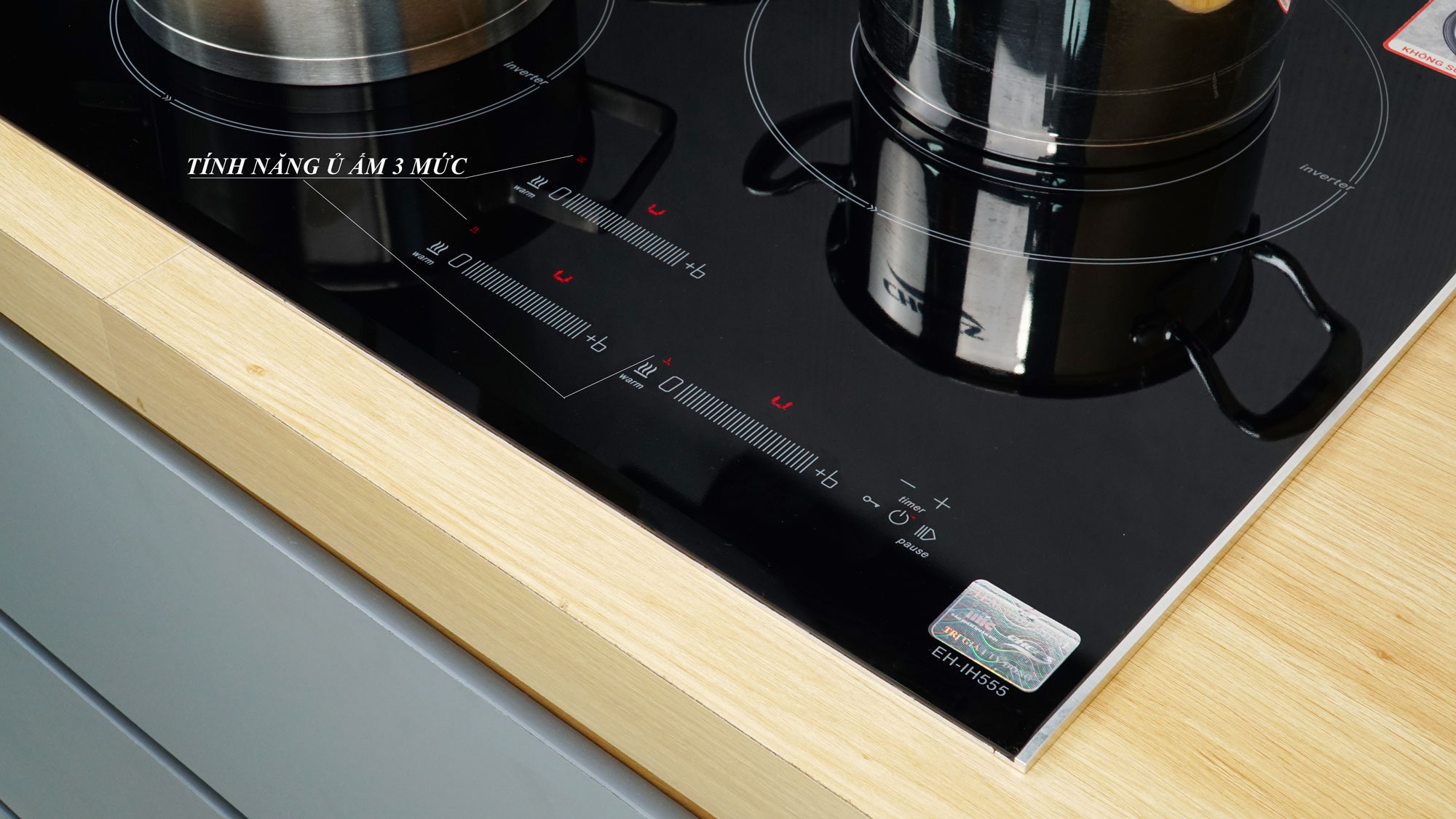 Bếp từ đôi Chefs EH-IH555