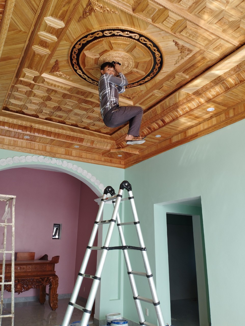 Quạt trần 5 cánh trắng 912W