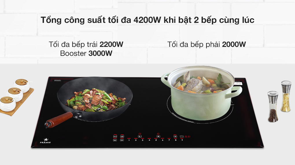 Bếp từ đôi Pramie PRTH- 2201