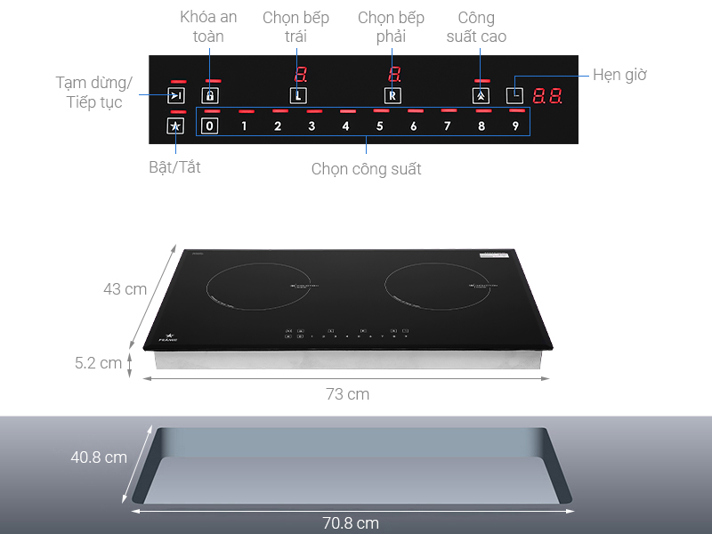 Bếp từ đôi Pramie PRTH- 2201