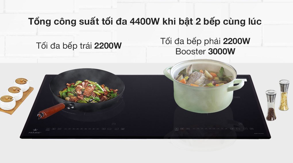 Bếp điện từ đôi Pramie PRMY 2108