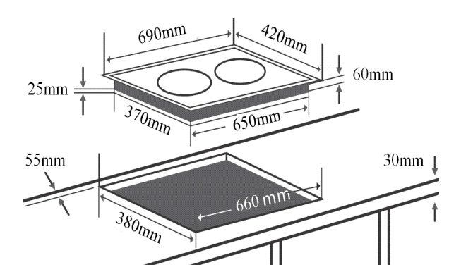 BẾP TỪ ĐÔI CHEFS EH-DIH208