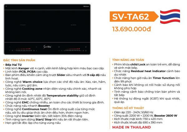 Bếp từ Đôi Sevilla SV - TA62