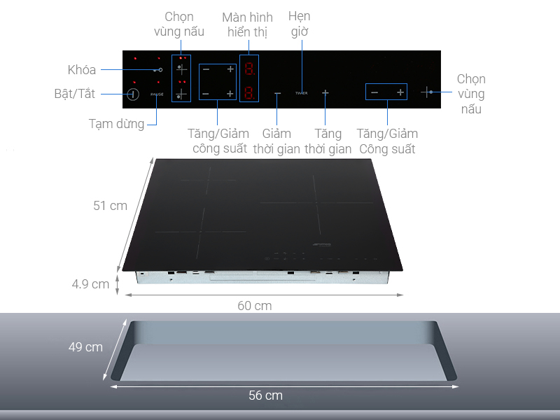 Bếp từ Smeg SI5632D