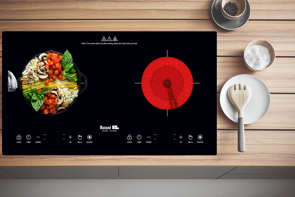Bếp điện từ đôi Batani EG-668C