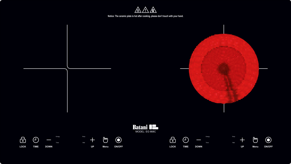 Bếp điện từ đôi Batani EG-668C