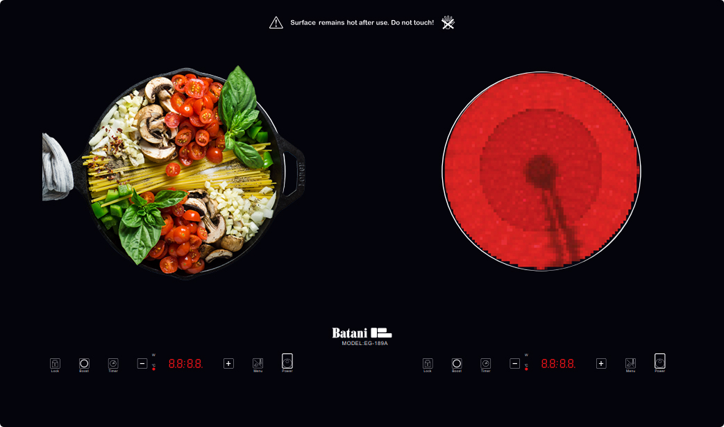 Bếp điện từ đôi Batani EG-189A