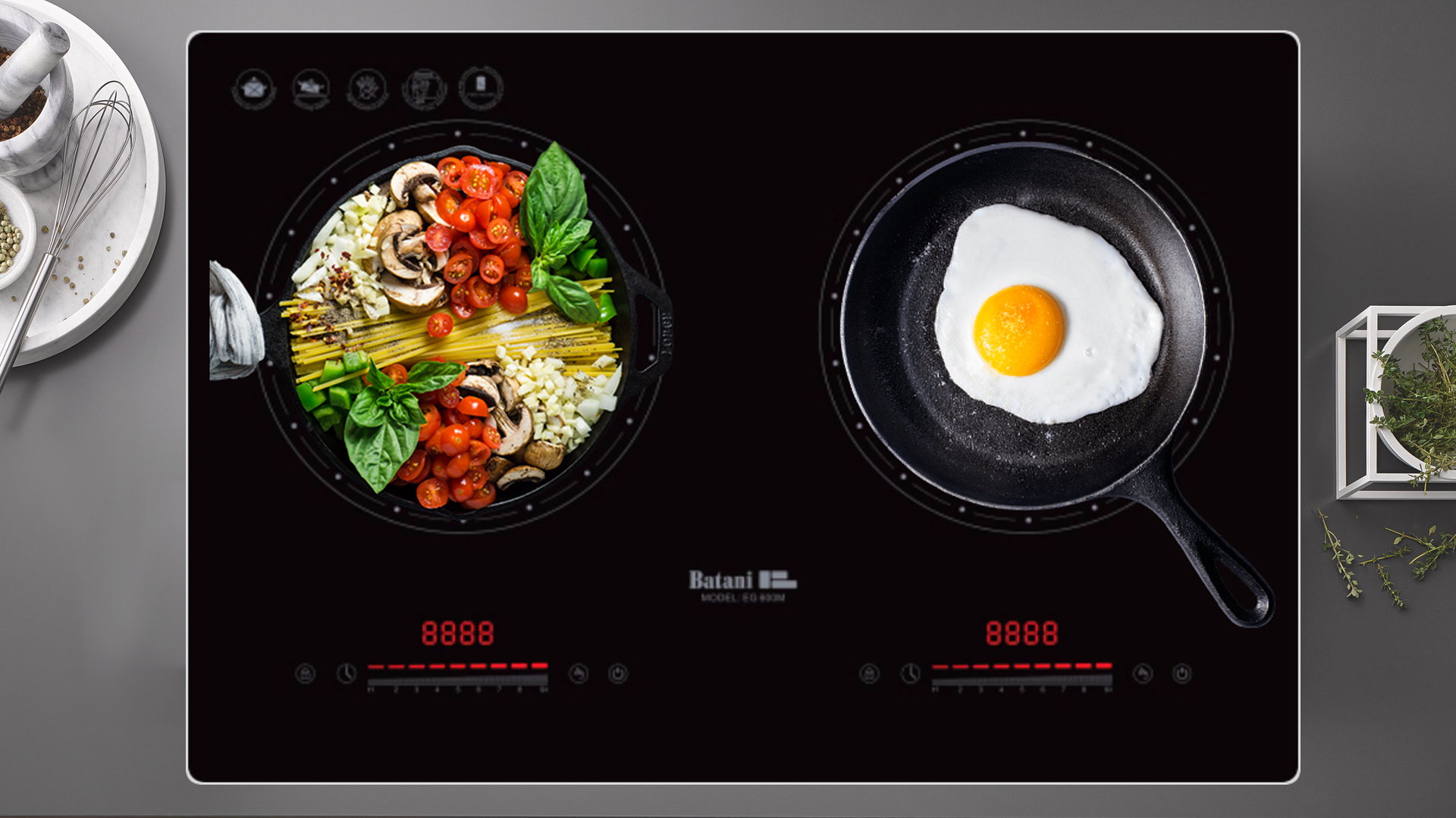 Bếp từ đôi Batani EG-600M