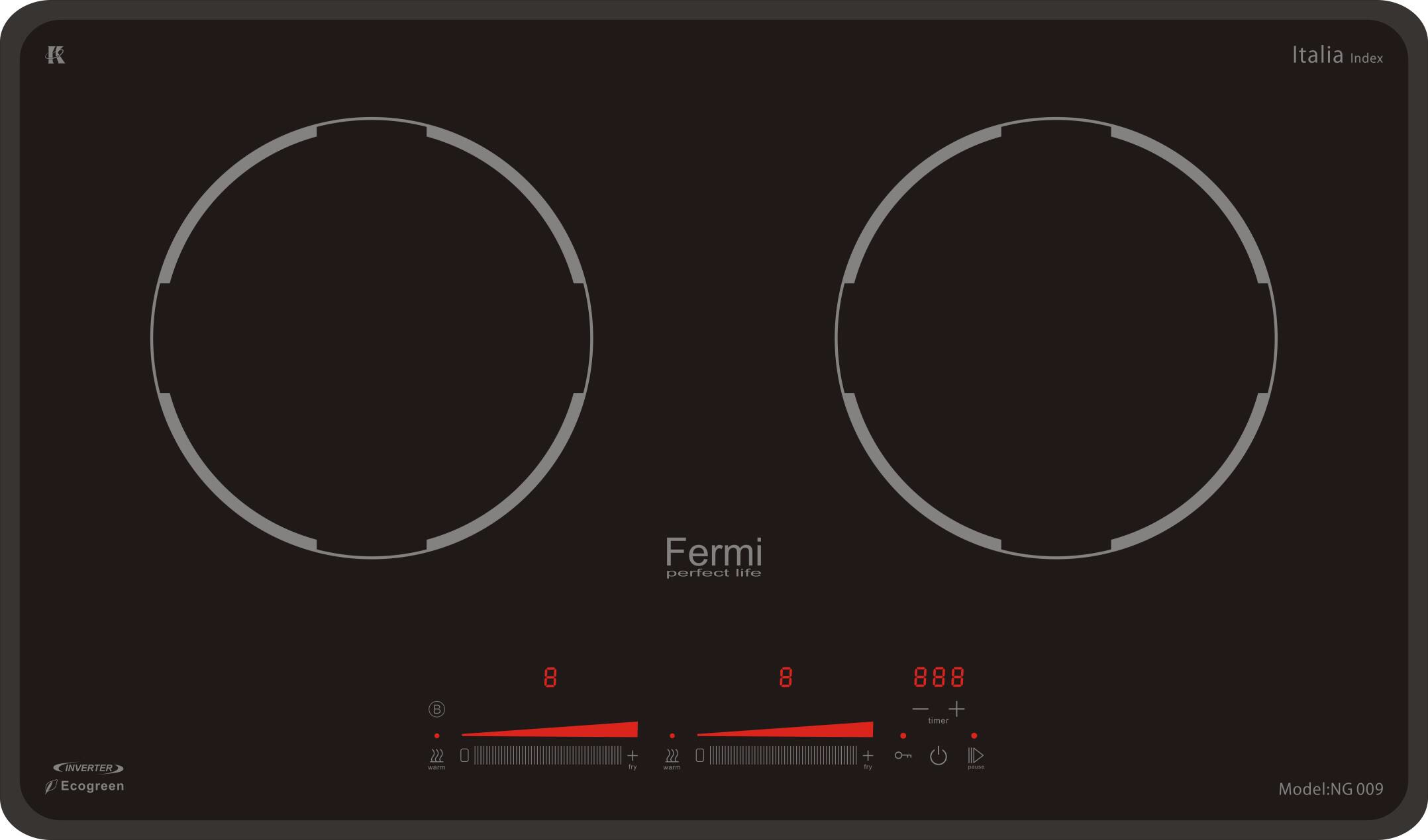 Bếp từ đôi Fermi NG 009 Platinum