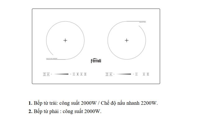 Bếp từ Ferroli Flash RD (Bo viền)