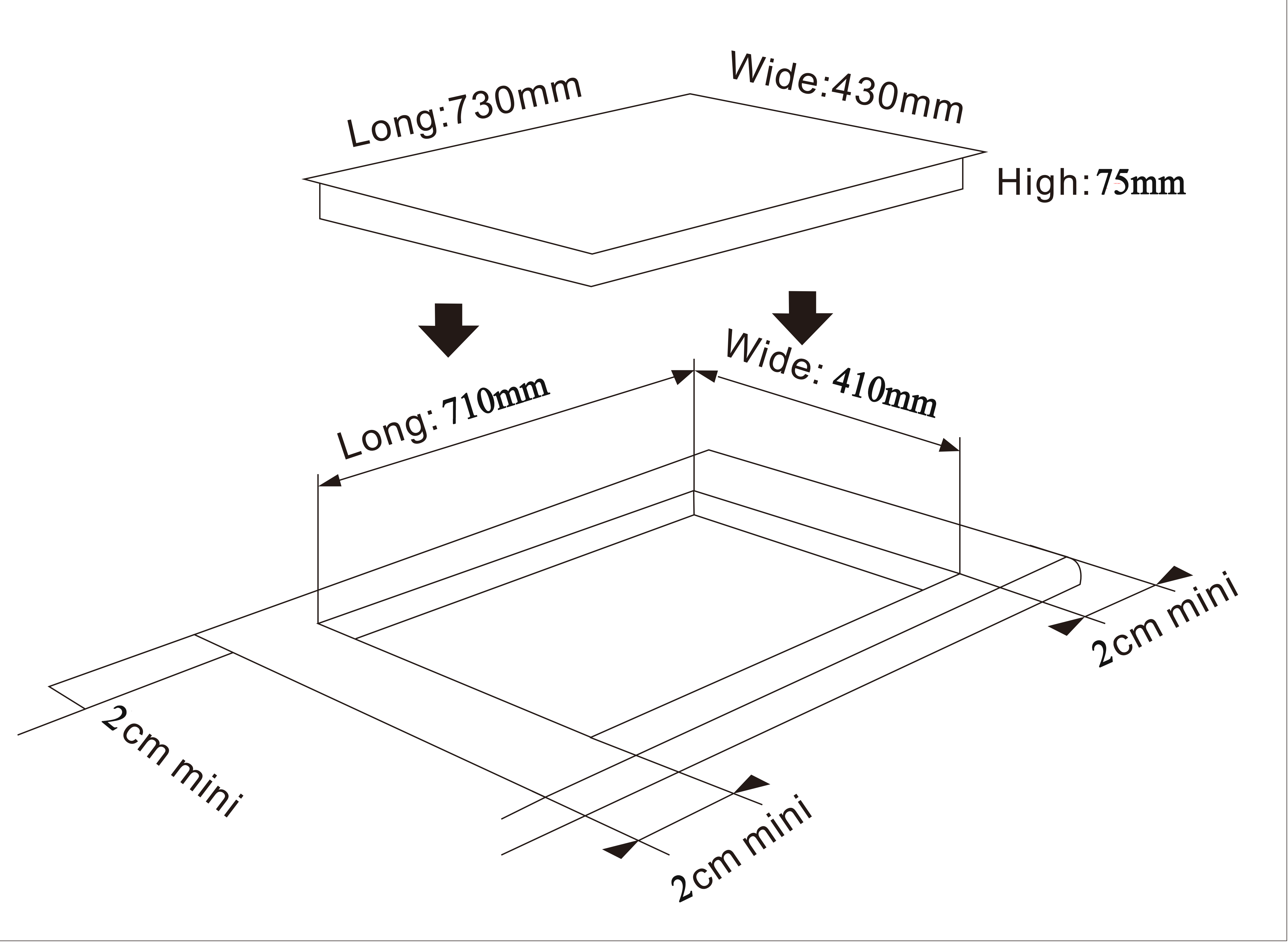 Bếp từ đôi Modena BI 1725