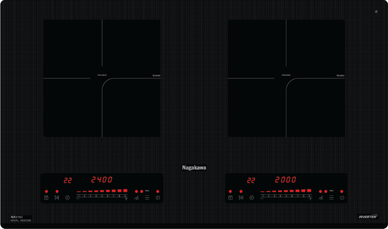 Bếp từ âm 2 vùng nấu Nagakawa NK2C03M