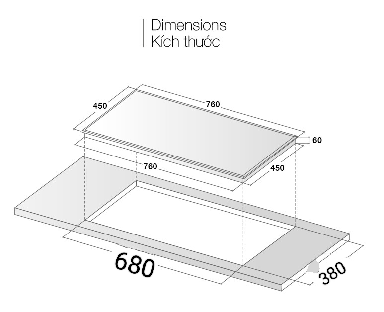 Bếp từ Dmestik  GE – 2068 DKI