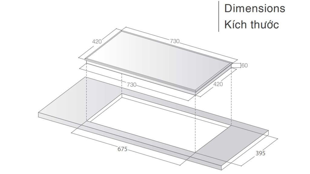 Bếp từ đôi Feuer F59S